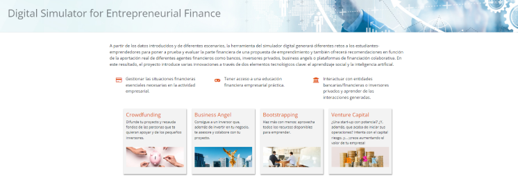 Digital Simulator for Entrepreneurial Finance FINANCEn_LAB