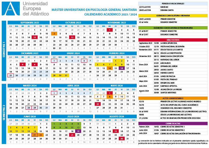 Calendario 2023/2024