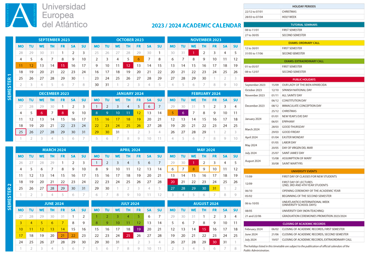 Calendario 2023/2024