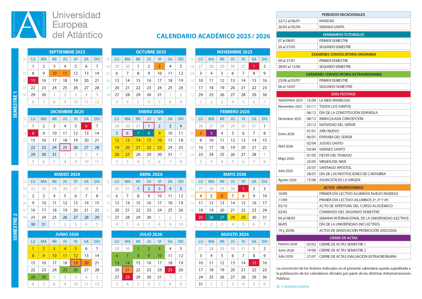 Calendario 2025/2026