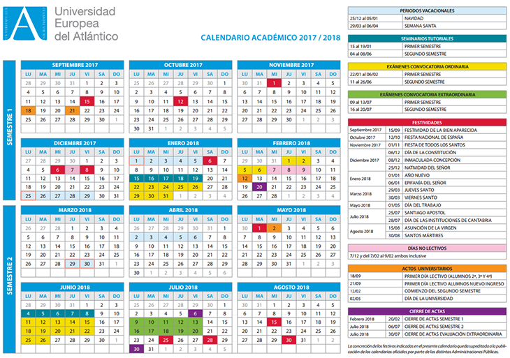 Calendario académico u 6
