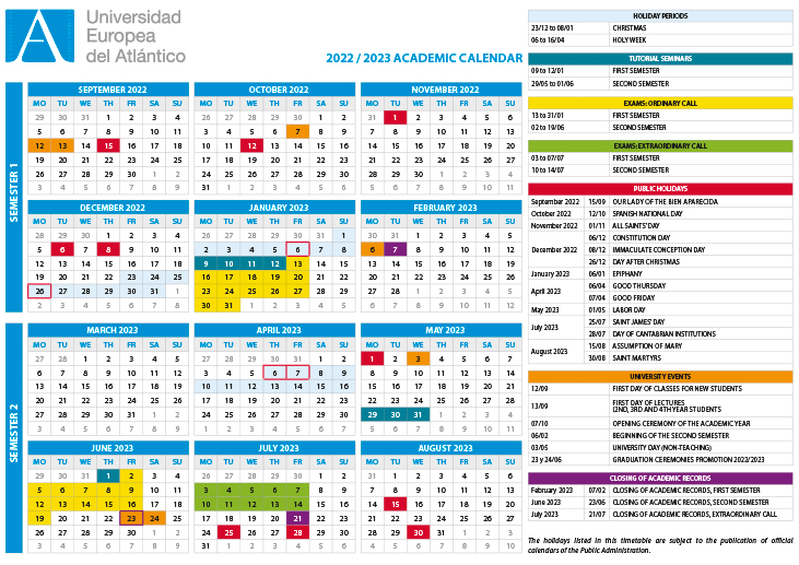 Calendario 2021/2022